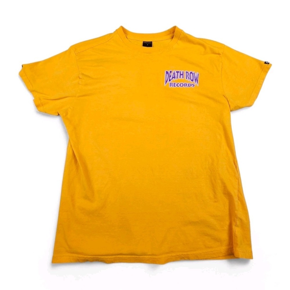 Crooks & Castles Death Row Records T Shirt Mens M Yellow Graphic